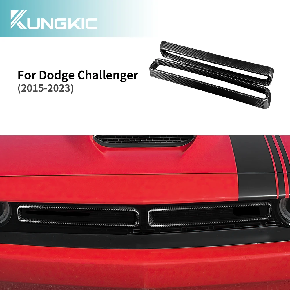 Real Hard Carbon Fiber for Dodge Challenger 2015 2016 2017 2018 2019 2020 2021 2022 2023 Grille Decor Frame Interior Accessories