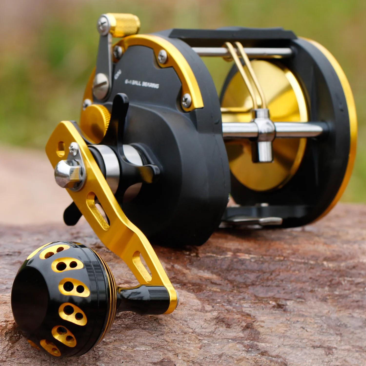 Sougayilang Trolling Fishing Reels 6BB 4.1:1 High Speed Ratio Super Strong Right Hand Reel Max Drag 28kg for Sea Fishing Tackle