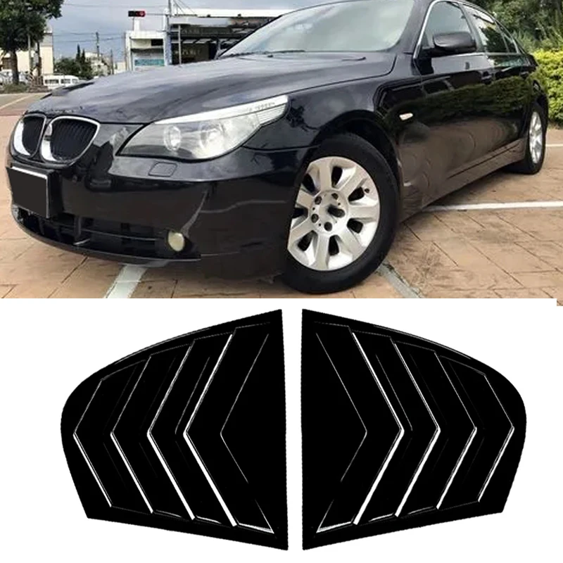 

Carbon Fiber Car Rear Window Shutter Cover Trim Window Louver Side Vent Trim For BMW 5 Series E60 2004-2010 Auto Accessories