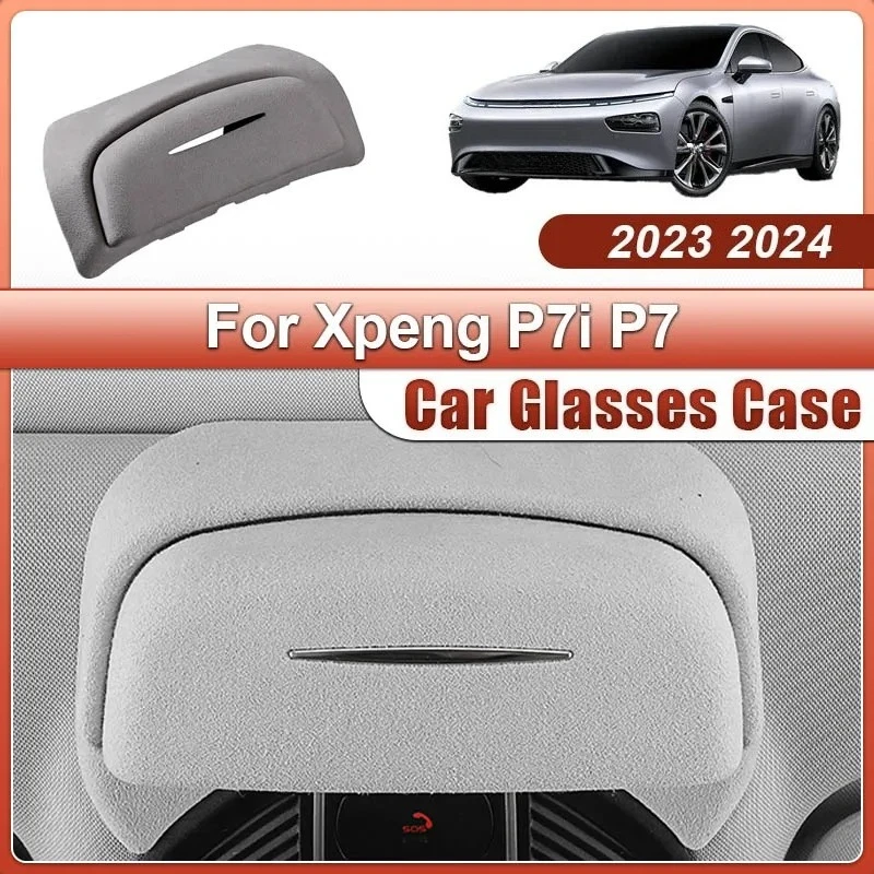 

Коробка для хранения автомобильного стайлинга для Xpeng P7i P7 2023 2024, держатель для солнцезащитных очков, внутренний модифицированный чехол для очков на крыше, аксессуары с автозажимом