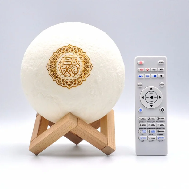 ABZV-이슬람 밤 빛 3D 터치 문 APP 원격 제어 LED 밤 빛 달 빛 침실 장식 Coran 램프