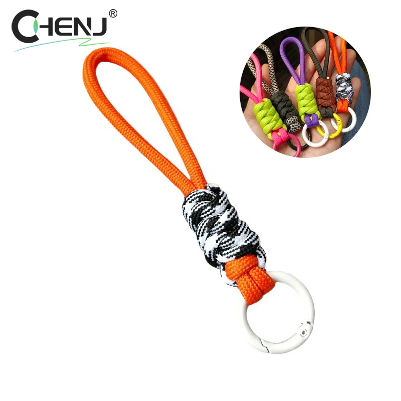 Creative Braided Lanyard Keychain For Phone Case Women Anti Lost Knot Rope Strap Car Key Chains Diy Accessories Fashion Keyring