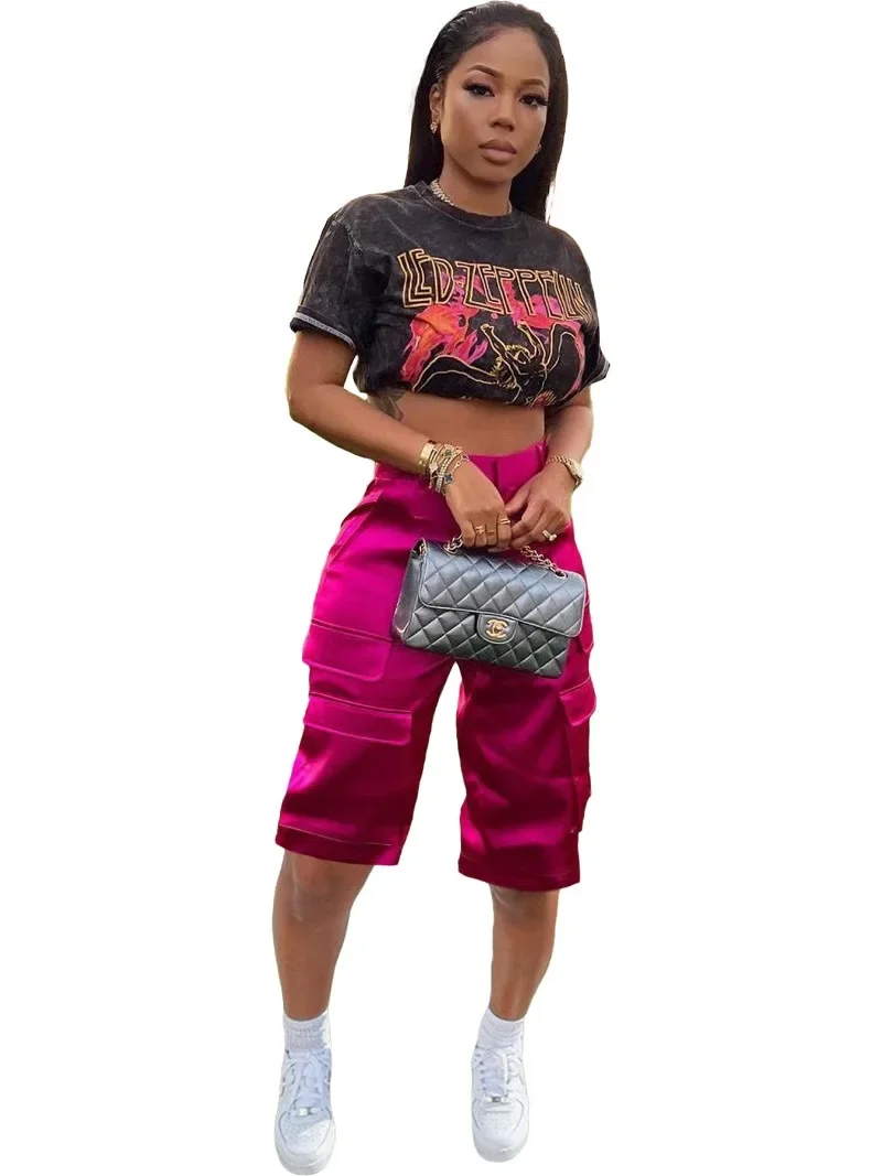 Women High Waisted  Cargo Pants Wide Leg Casual Pants Multi Pockets Loose Trousers Going Out Street Club Party Y2K Pants