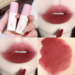 Velvet Matte Lip Gloss - Long-lasting, highly pigmented liquid lipstick in brown, pink, purple, red shades - for a portable dail