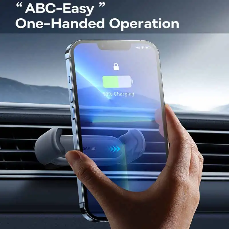 Baseus-Suporte universal do telefone móvel para carro, suporte do telefone do carro, montagem da tomada do ar, suporte do telefone celular
