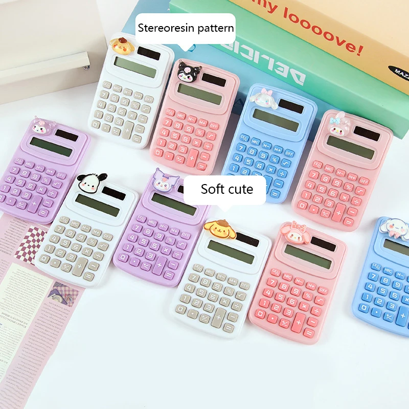 Sanrio Cartoon Cute Calculator Fashion Mini Small Calculator Portable Office Computer For Primary School Students