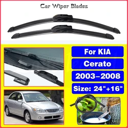 Wiper Front Wiper Blades For Kia Cerato 2003-2008 2004 2005 2006 2007 Windshield Windscreen Front Window 24