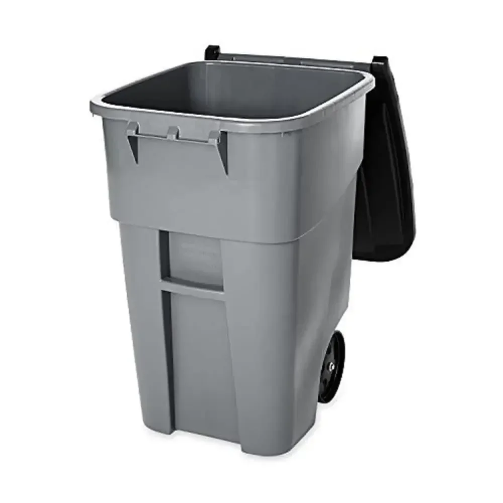 Rubbermaid Commercial Products Brute Rollout Trash/Garbage Can/Bin with Wheels, 95 GAL