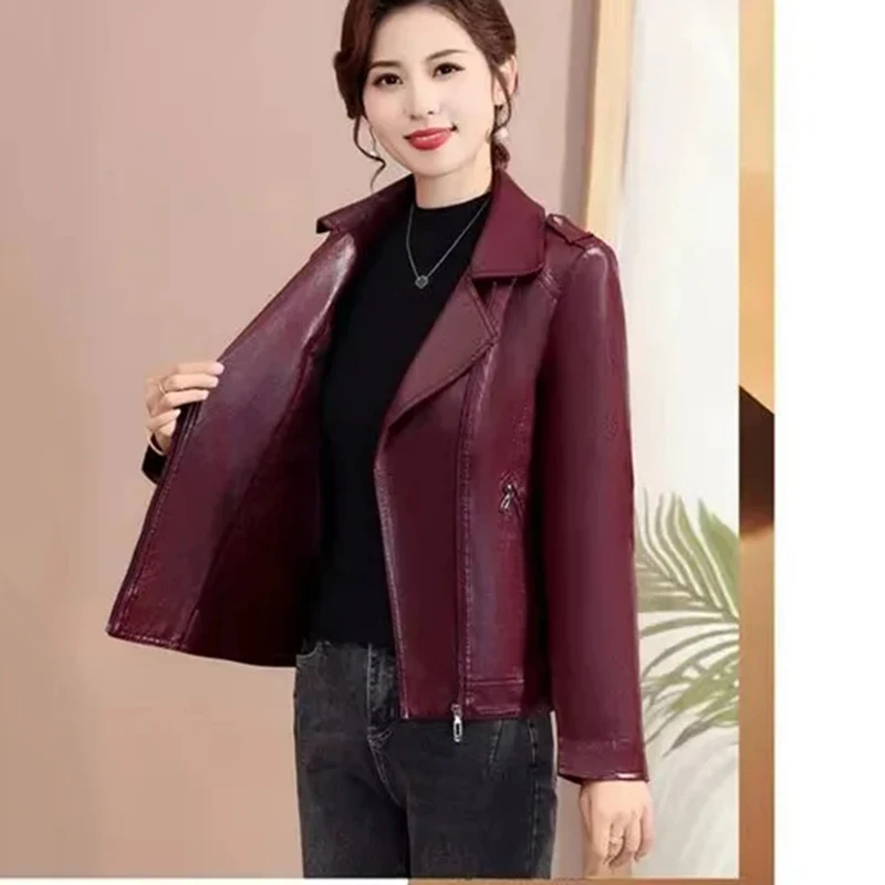 Spring Clothes Women 2023 Fashion Coats Real Leather Jacket Genuine Woman Leather Jacket Long Sleeve Plus Size 5XL New Outerwear