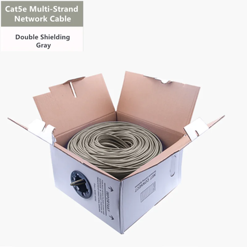 Cable de conexión Ethernet Cat5e de 50m, Cable de red de ordenador RJ45 de doble blindaje SFTP para ordenadores portátiles, módem, interruptor doméstico, Cable Lan de Internet