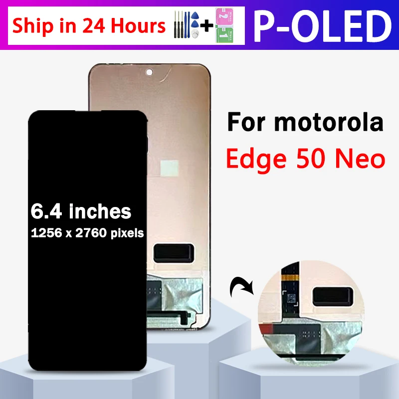 

6.4'' New For Motorola Edge 50 Neo LCD For Moto Edge50 Neo Display Touch Screen Digitizer Assembly Replacement