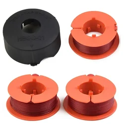 3pcs carretéis + tampa de carretel para BOSCH ART 23 26 30 Combitrim Easytrim linha de carretel F 016800175 Ferramenta de jardim de peças de aparador de cordas