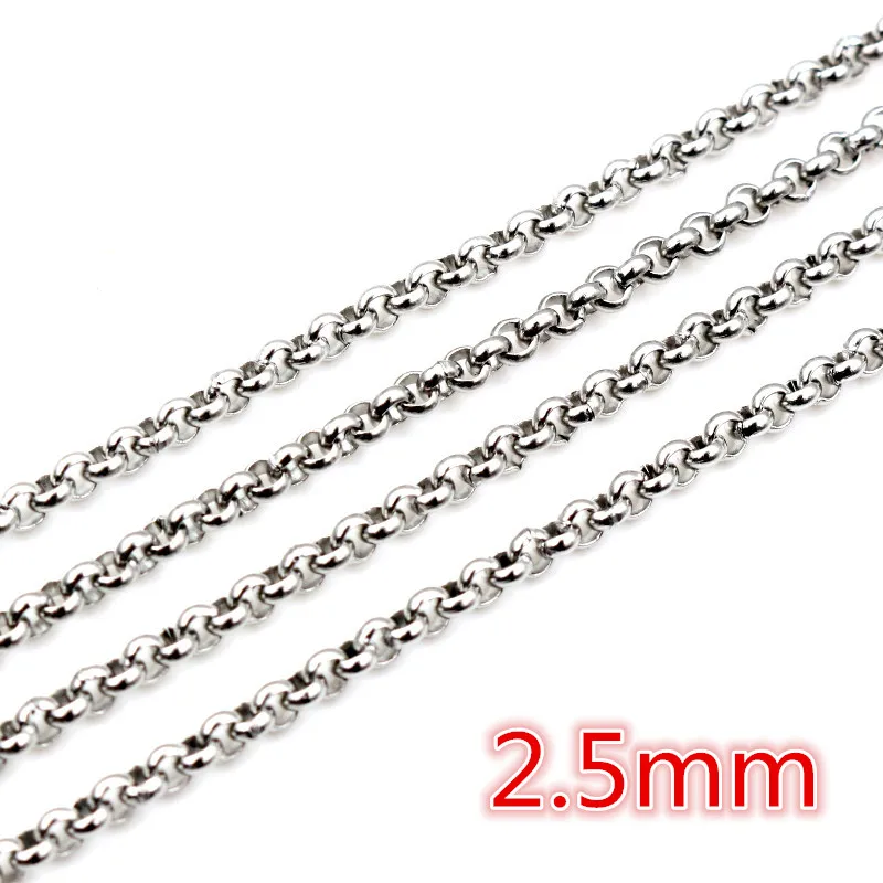 5 Meters Never Fade Stainless Steel Gold Plated BL O Style Necklace Chains For DIY Jewelry Findings Making Materials Handmade
