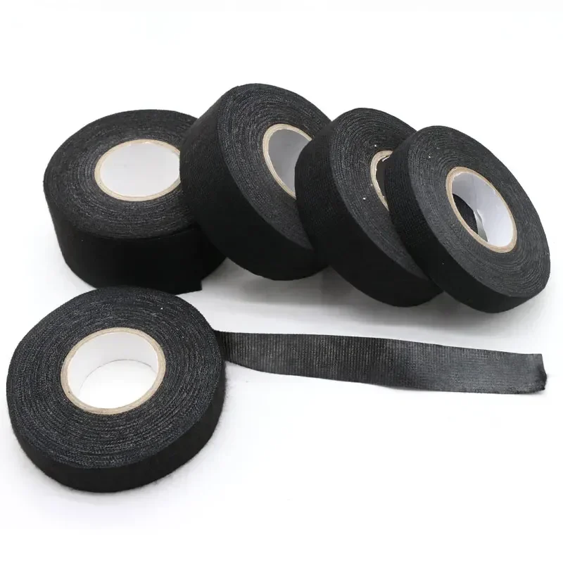 Heat-resistant Adhesive Cloth Fabric Tape 9-50mm For Automotive Cable Tape Harness Wiring Loom Electrical Heat Tapes