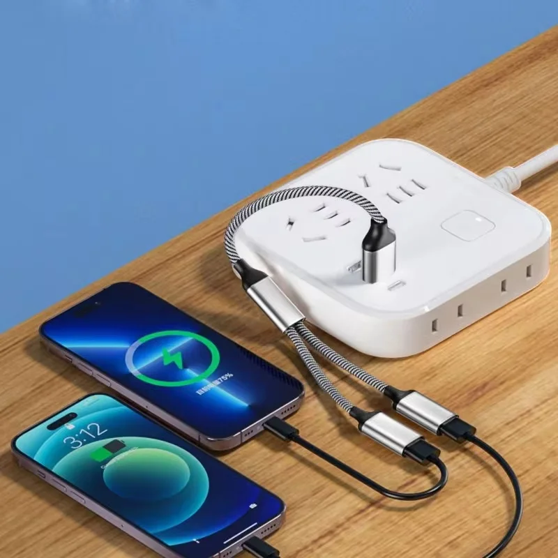 USB C Male to 3 USB C Female Splitter Short Cable Fast Charging Cable for Tablets Laptops Type C Converter Wires Power Adapter