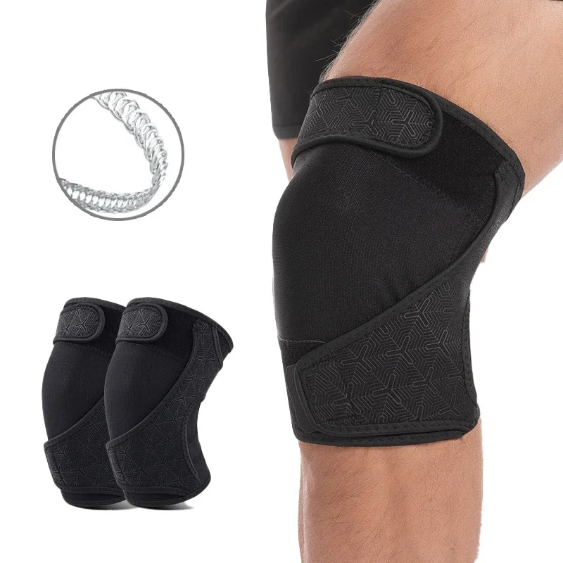

1 шт., пружинные наколенники для взрослых, для тяжелой атлетики, бега, пешего туризма, баскетбола, регулируемые ремни и защита колена мениска