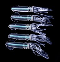 BURLE Luminous Soft Lures Mix Oiled Octopus Soft Skirts Squid Lures Artificial Soft Squid Jig Custom Fishing Lures