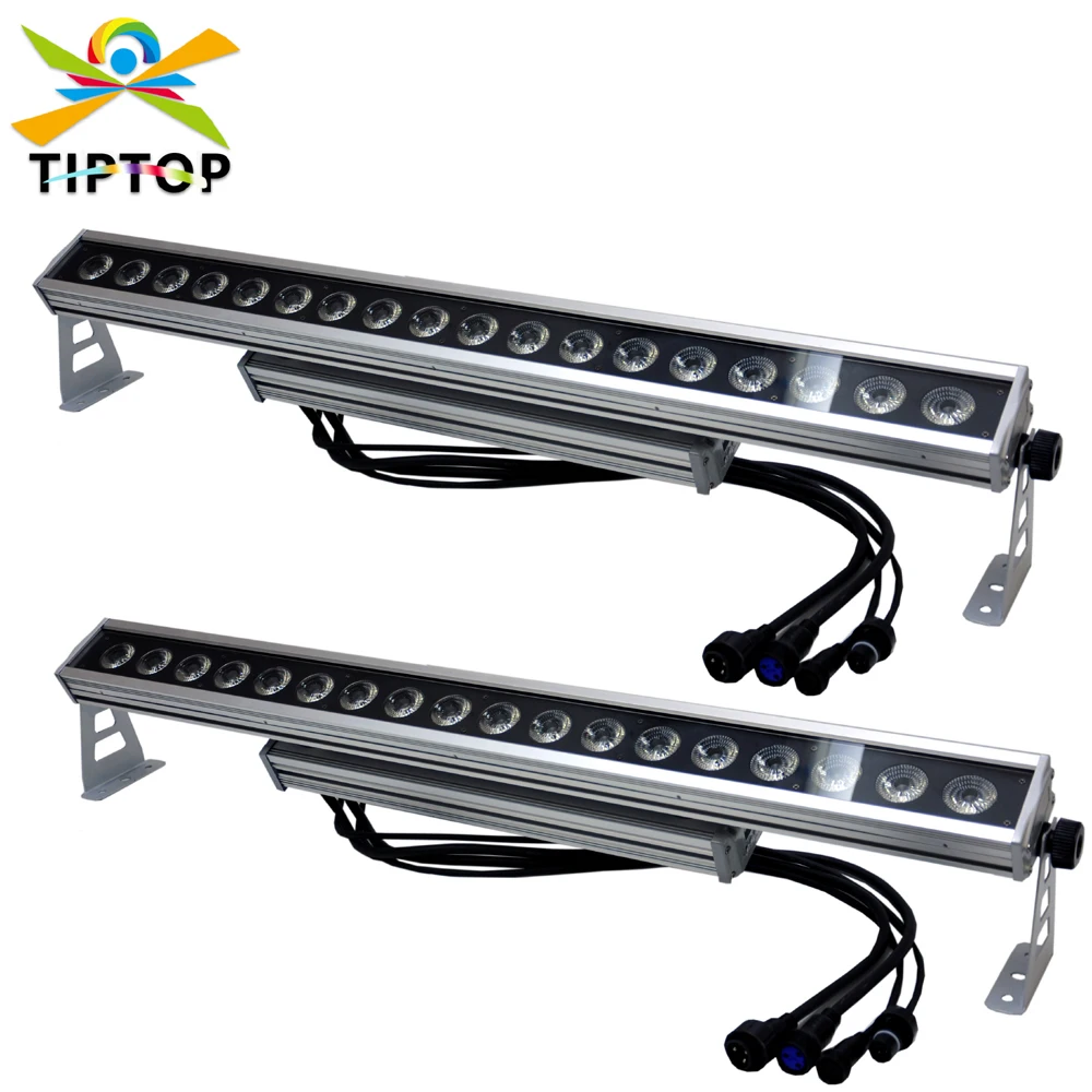 TIPTPO 18x18W Aluminum Outdoor Led Lights Wall Washer 220W IP65 RGBWAP Led Wall Washer Light 100CM Length TP-W1818