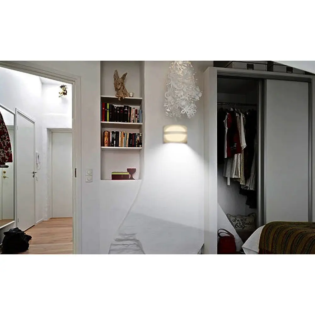 

Светодиодный настенный светильник с датчиком движения, в форме дуги, теплый белый свет, для сада, коридора, лестницы