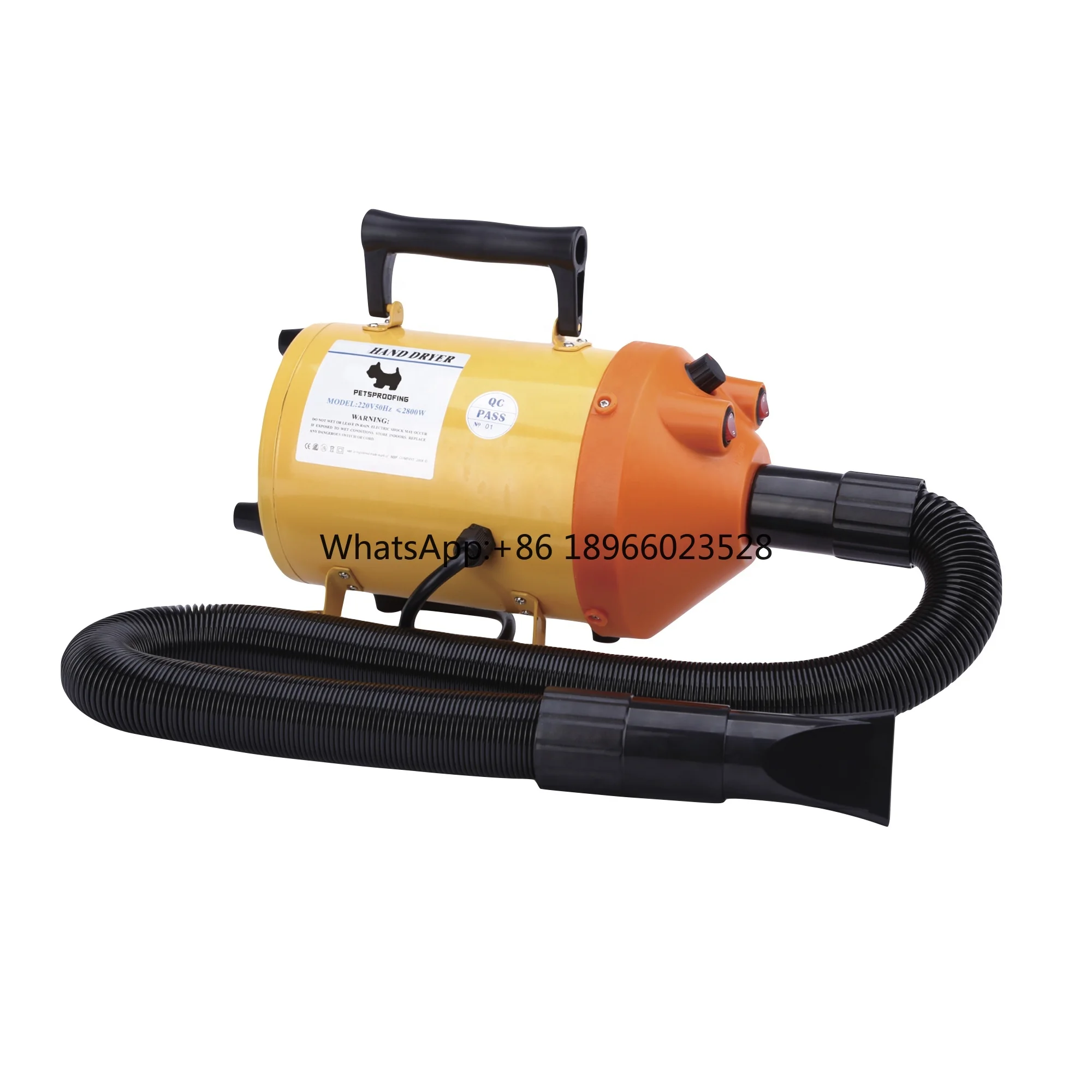 Petsproofing Novelty Designed Strong hair dryer machine with low volume and high wind power is suitable for hair dryer pet dog