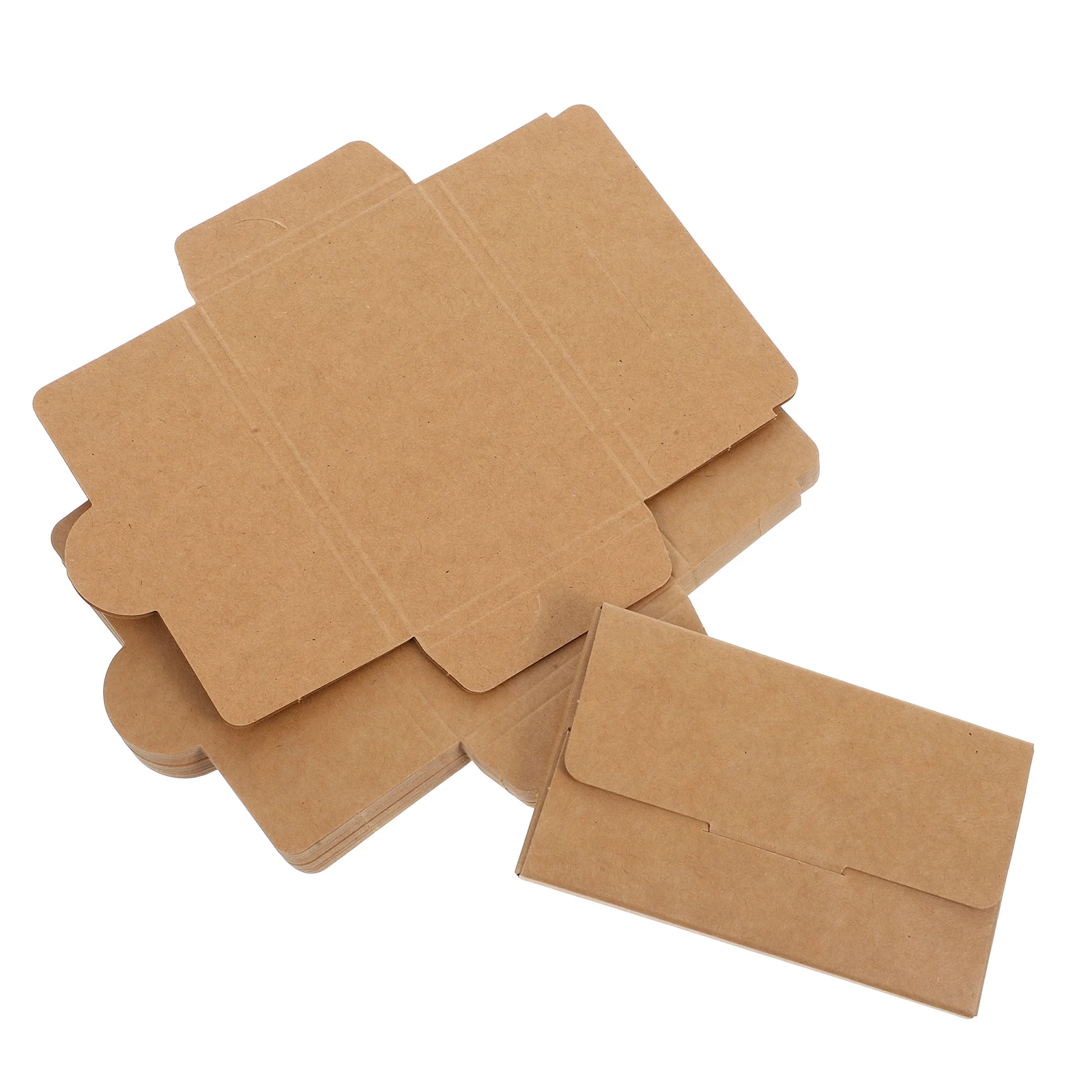 

30 Kraft Paper Card Holders 105x65x5mm Business Cards Container Desk Organizer Storage Box for Office Home Accessories