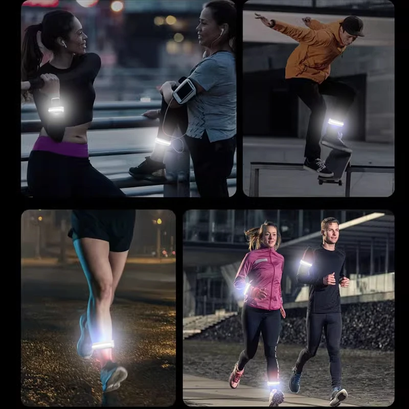 COB Night Running Armband LED Light، الرياضة في الهواء الطلق، وامض USB قابل لإعادة الشحن، آمن للذراع، سوار تحذير الساق