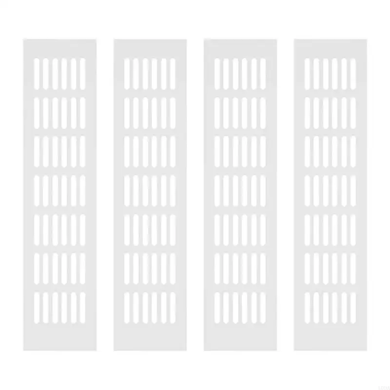 4pcs Aluminum Vent Covers Double Side Ventilation Grilles Easy Mounts Corrosion Resistant Ventilation Grille For Furniture