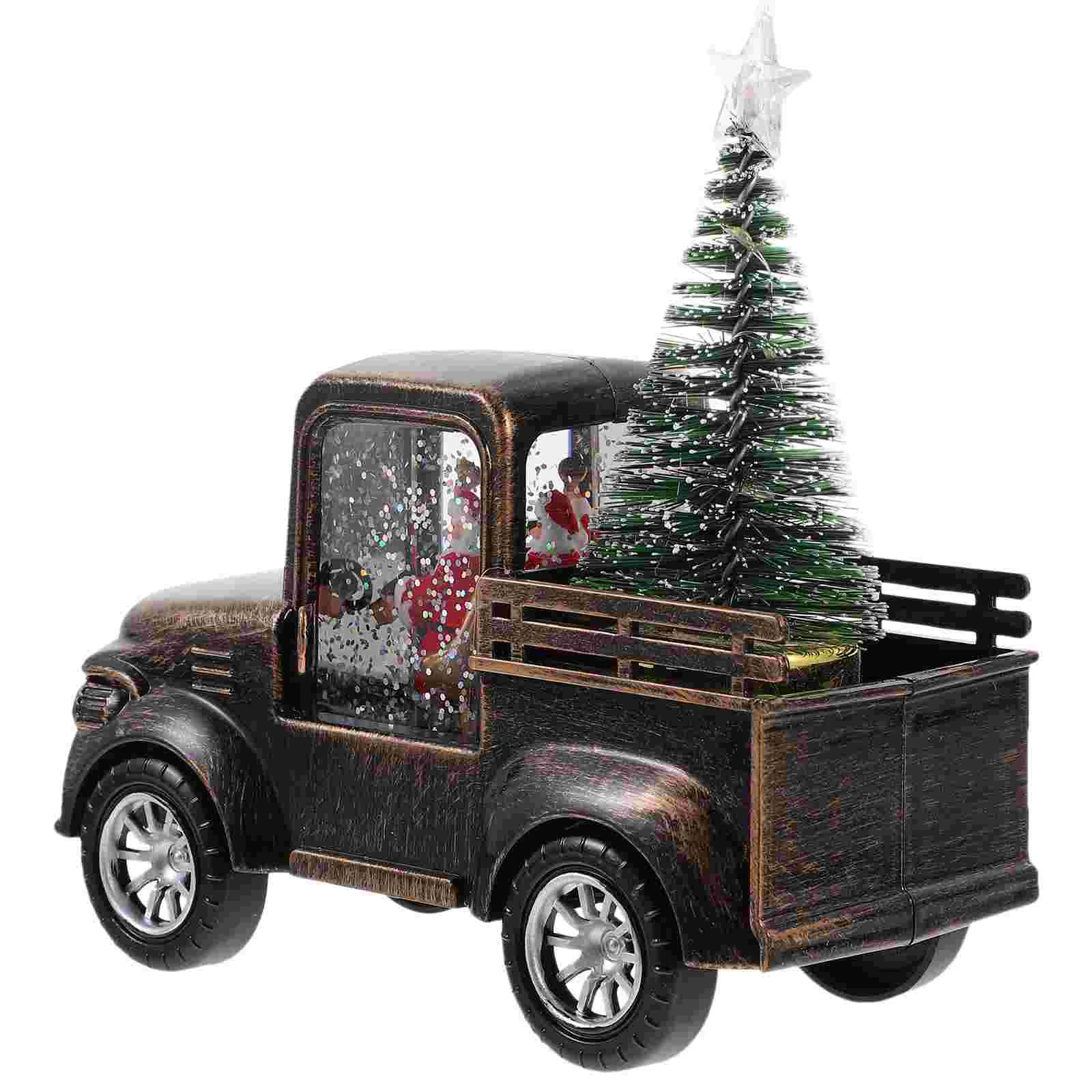 

Flash Tractor Ornament Christmas Snow Globes for Adults Resin (elderly) Tabletop Glitter Craft