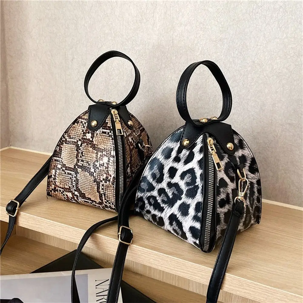 

Casual Leopard Print Messenger Bag Pu Leather Large Capacity Coin Purse Multifunctional Shoulder Bags Daily Use