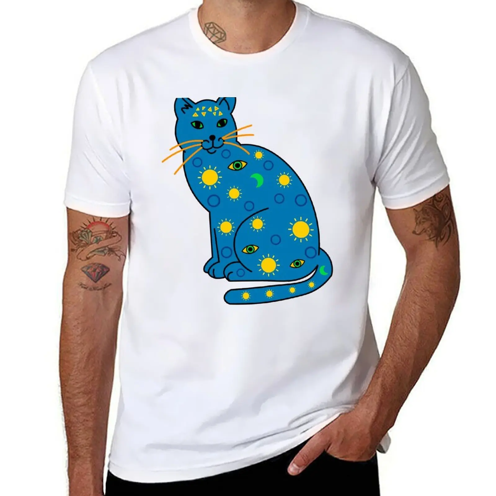 

Lucky Blue Cat T-Shirt man tshirt man t shirt designer T-Shirt