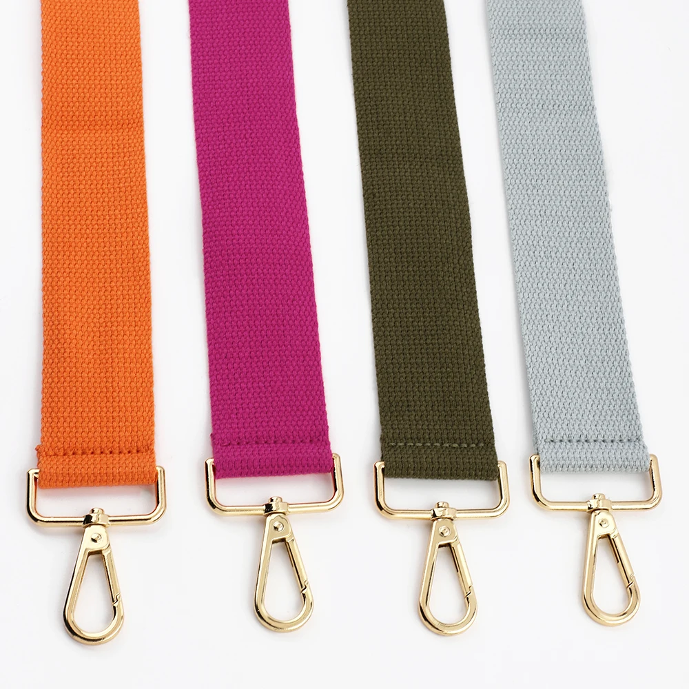 3.8cm Wide Shoulder Purse Strap Replacement Adjustable Belt Canvas Bag Crossbody Handbag Messenger Gold Hardware for Women