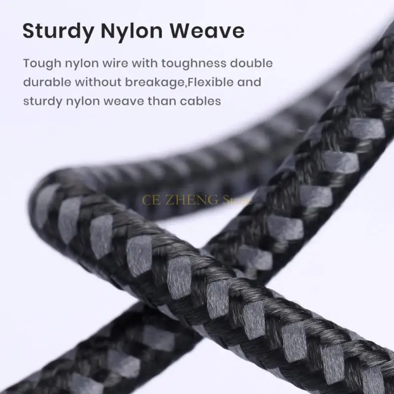 E56B Type-C إلى Type-C كابل نقل بيانات ذكر-ذكر 5A LED كابل شحن سريع PD100W #1