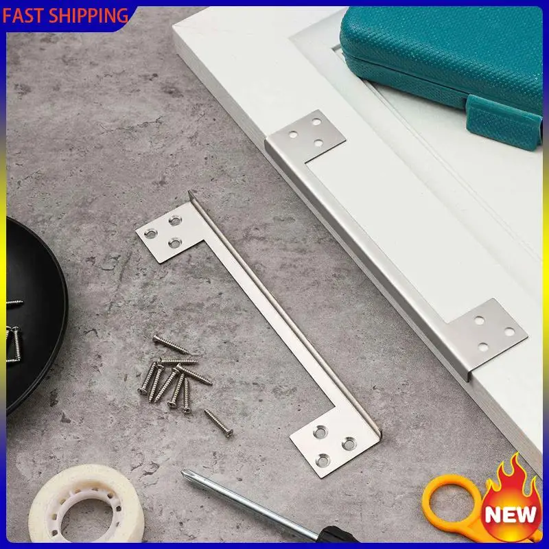 

Hot Trend-4 Pcs Door Latch Guard Plate Outswing Angle Latch Protector Door Latch Cover Latch Shield L Shaped Security 11Inch