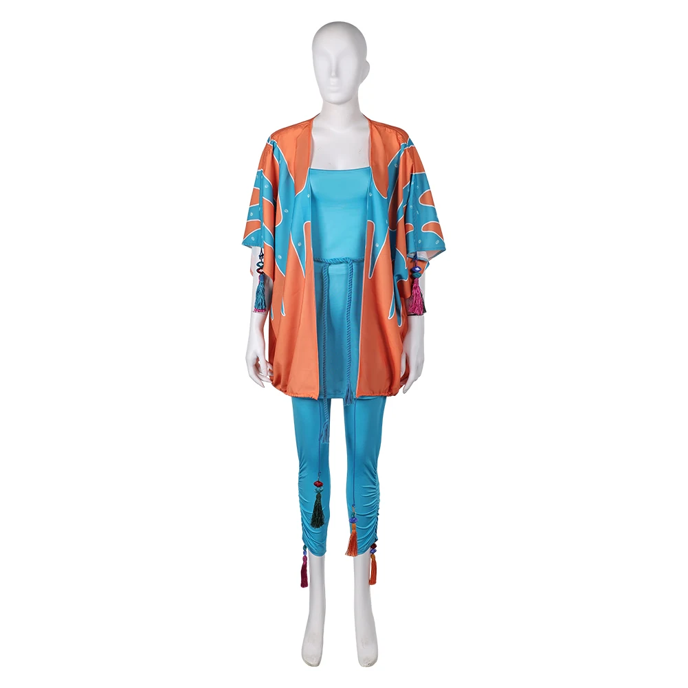 Agnetha Faltskong Anni-Frid Cosplay Costume ABBA Retro Shirt Pants Cloak Synni Lyngstad Clothing Coat Halloween Party Suit