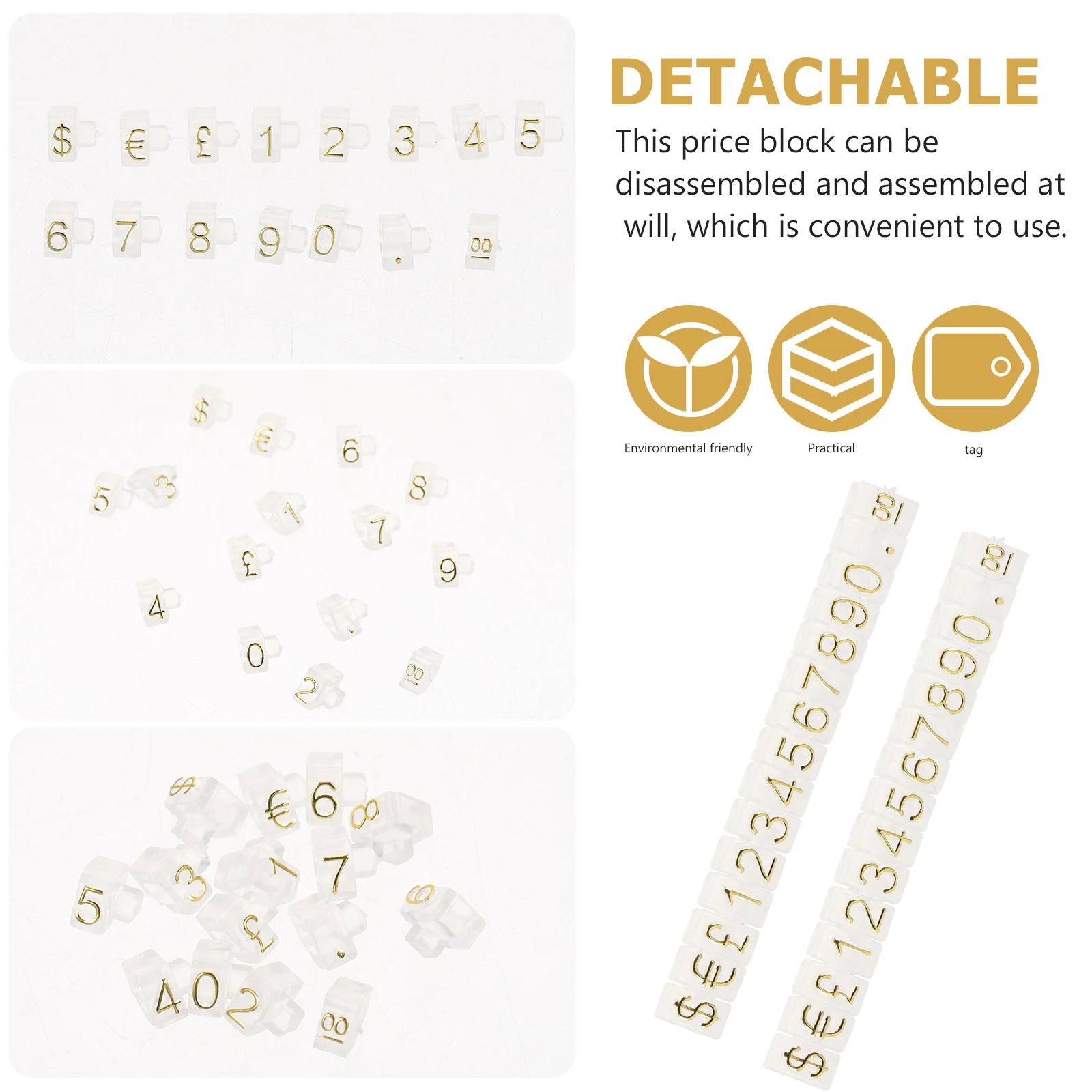 

20pcs Tag Cube Aluminum Alloy Adjustable For Jewelry Retail Store Counter Price Display Blocks Jewelry Price Tags