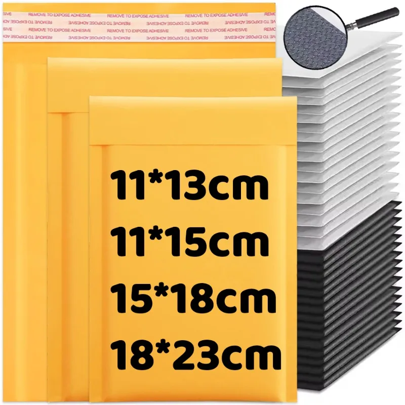 50-10Pack Kraft Bubble Mailers Self-Sealing Paper Envelopes Waterproof Cushioned Padded Foam Shipping Bags for Packaging