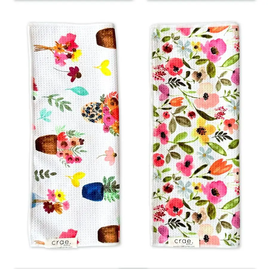 

Двусторонние полотенца для рук из микрофибры, набор кухонных полотенец вафельного дизайна 17x27 дюймов, мягкая быстросохнущая ткань для мытья рук с прочным усилителем