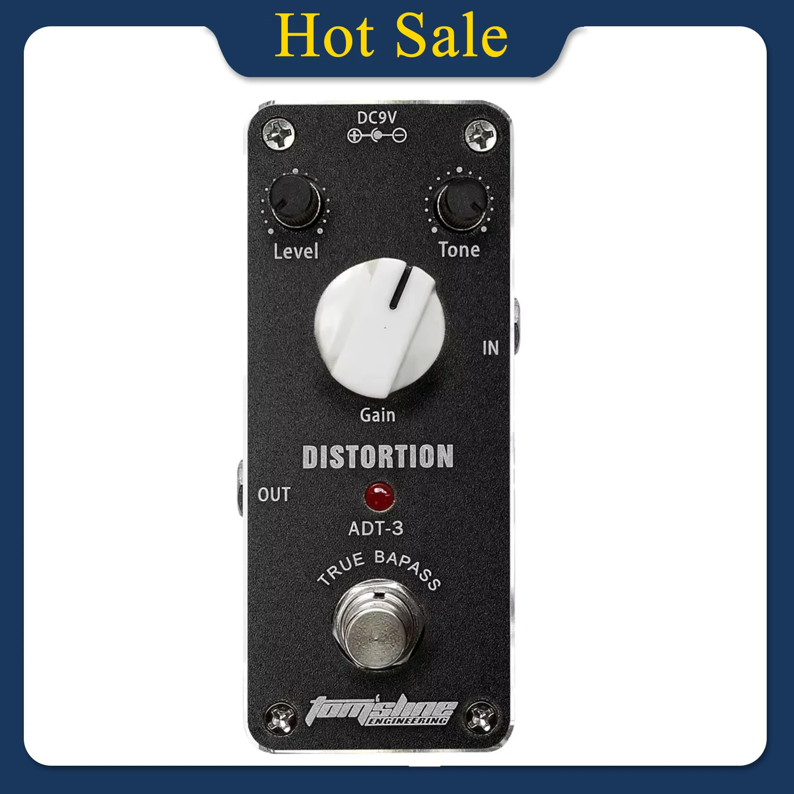 AROMA Distortion Electric Guitar Effect Pedal High Intensity Gain Output Effect True Bypass Pedal ADT-3 Guitar Accessories
