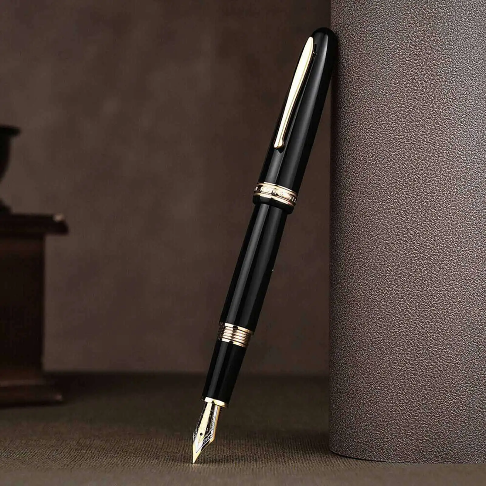 

Hongdian Fountain Pen 1841 Black Iridium Resin Ink EF/F Nibs Office Business Gift Pen For Writing School Supplies Stationery