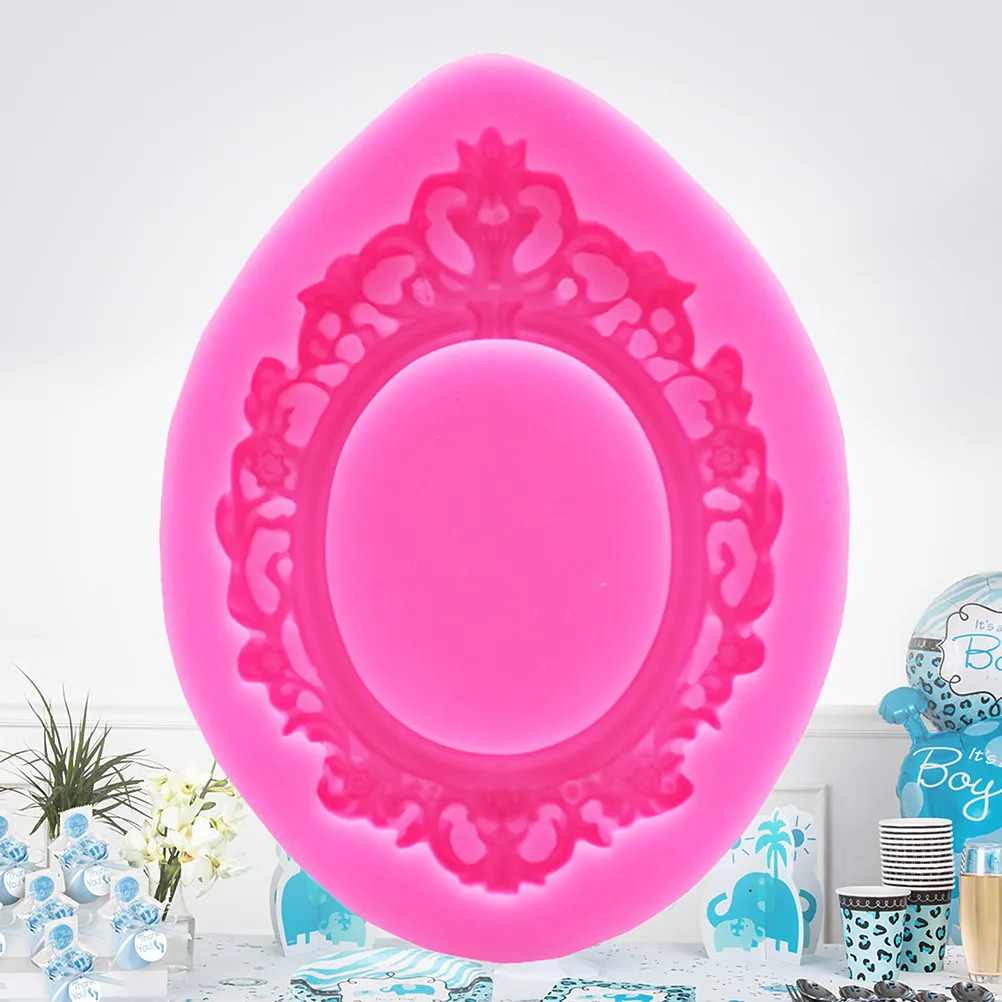 Relief Photo Frame Silicone Mold Premium Non-Toxic Non-Stick Environmentally Friendly Bakeware for Fondant Cake Chocolate Candy