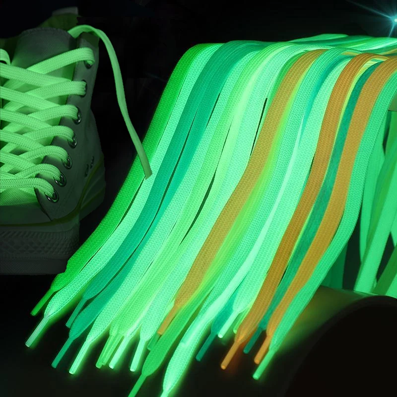 Luminous Shoelaces for Kid Sneakers Men Women Sports Shoes Laces Glow In The Dark Night Shoestrings Reflective Shoelaces 120cm