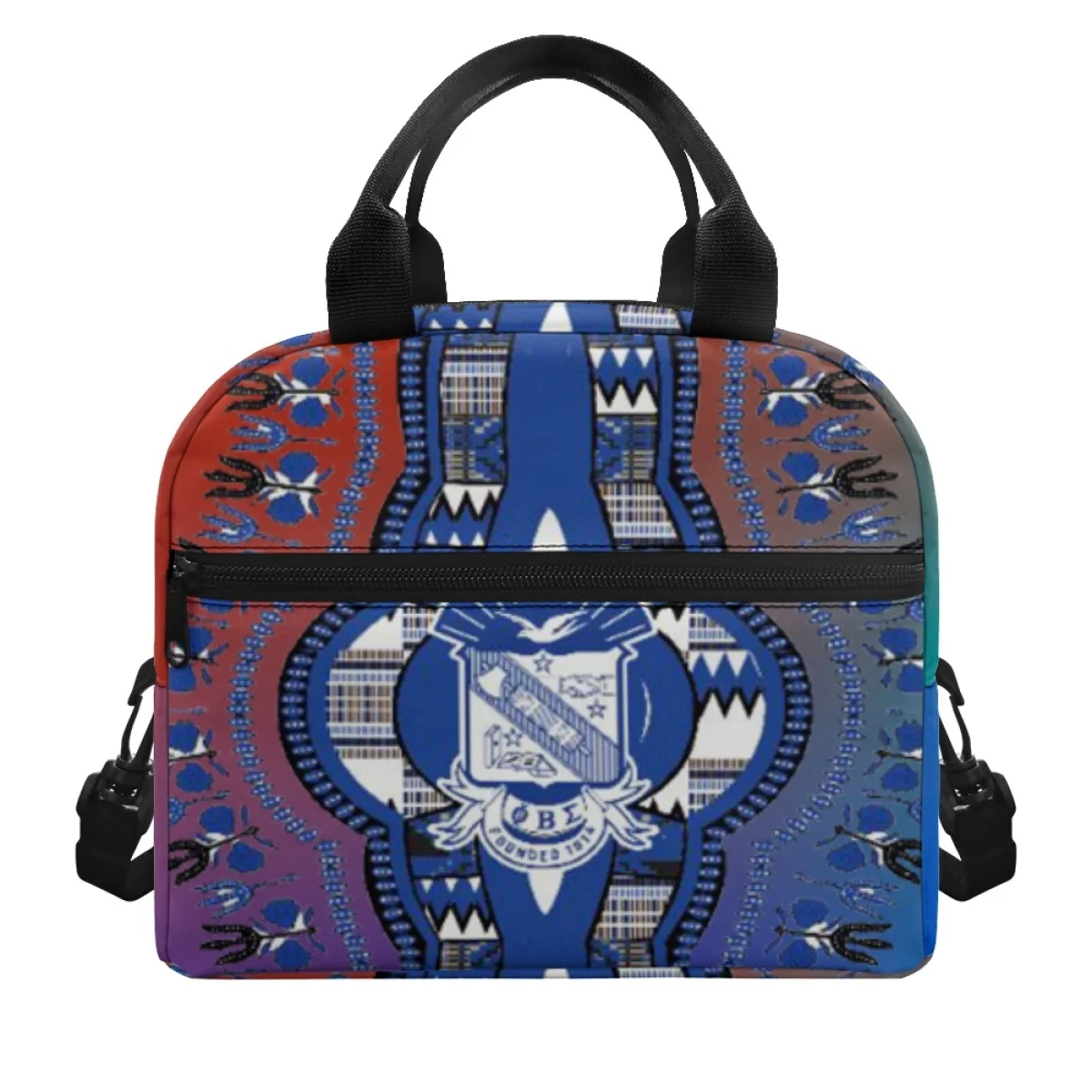 FORUDESIGNS Practical Lunch Bag Ethnic Phi Beta Sigma Lunchbox School Child Insulation Convenience Picnic Bags Loncheras Para