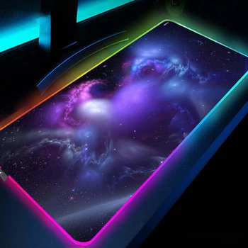 Space Universe Anime Mousepad Big RGB Mouse Pad Large Overlock Gamer Mat LED Mouse Pad Soft Laptop Gamer For Gaming Accessories