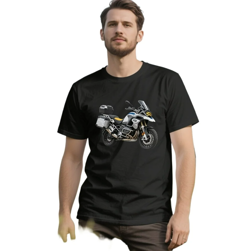 

2019-2024 Models German R1250GS Adventure Motorcycle T-Shirt 100% Cotton O-Neck Short Sleeve Casual Mens Tee Rider Streetwear