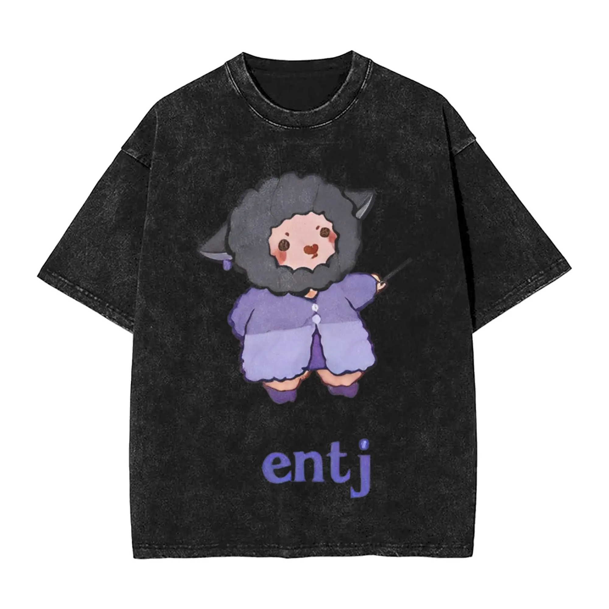 

ENTJ mbti peronality Merch Washed футболка для мужчин и женщин уличная одежда футболки в стиле хип-хоп летние MBTI 16, индивидуальные топы с коротким рукавом