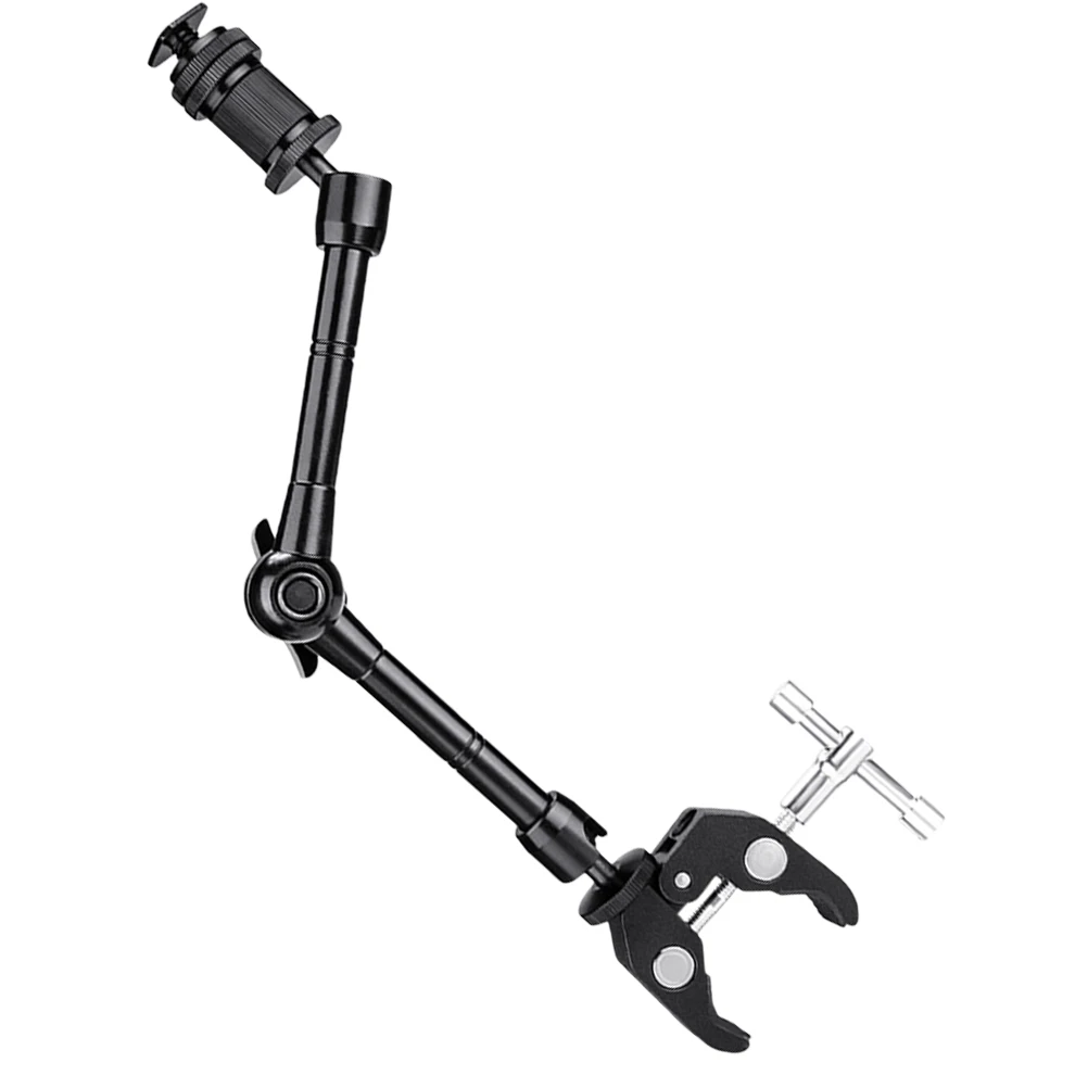 

1 set 11 inch Arm Bracket Durable Compact Lightweight Adjustable Rotatable Cellphone Stand Clip Desk Holder Car Bedroom Office