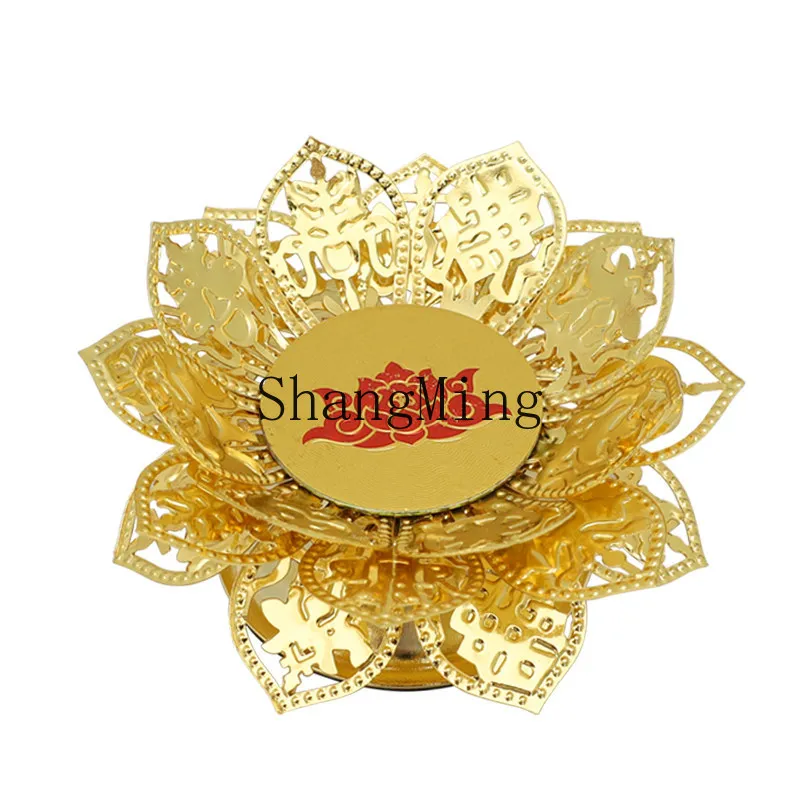 

PYH windproof ghee lamp holder eight auspicious candle holder for Buddha lamp household Buddha Qiansu oil supply lamp