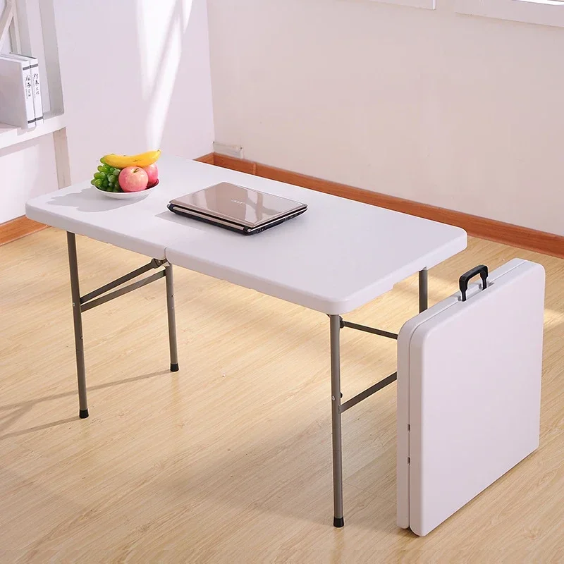 

Z122 folding table 1.2M portable home table rectangular dining table foldable plastic long table outdoor simple stall table