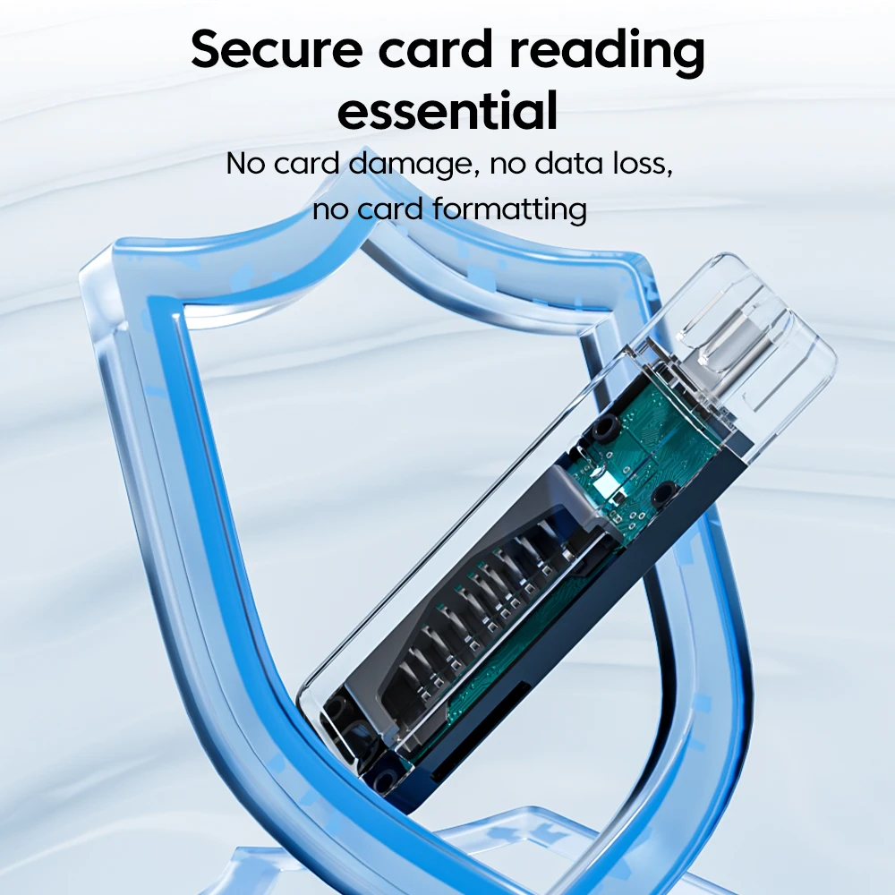 3-in-1 multifunctionele TYPE-C-kaartlezer Externe opslag Zwarte stretch voor Memory Stick USB 3.0 Mini SD TF-kaartlezer