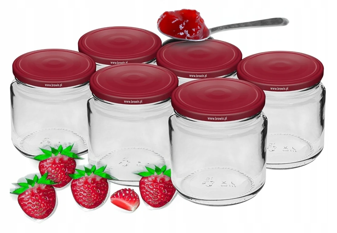 6 Stück 212 ml Gläser für Konserven mit Kappen